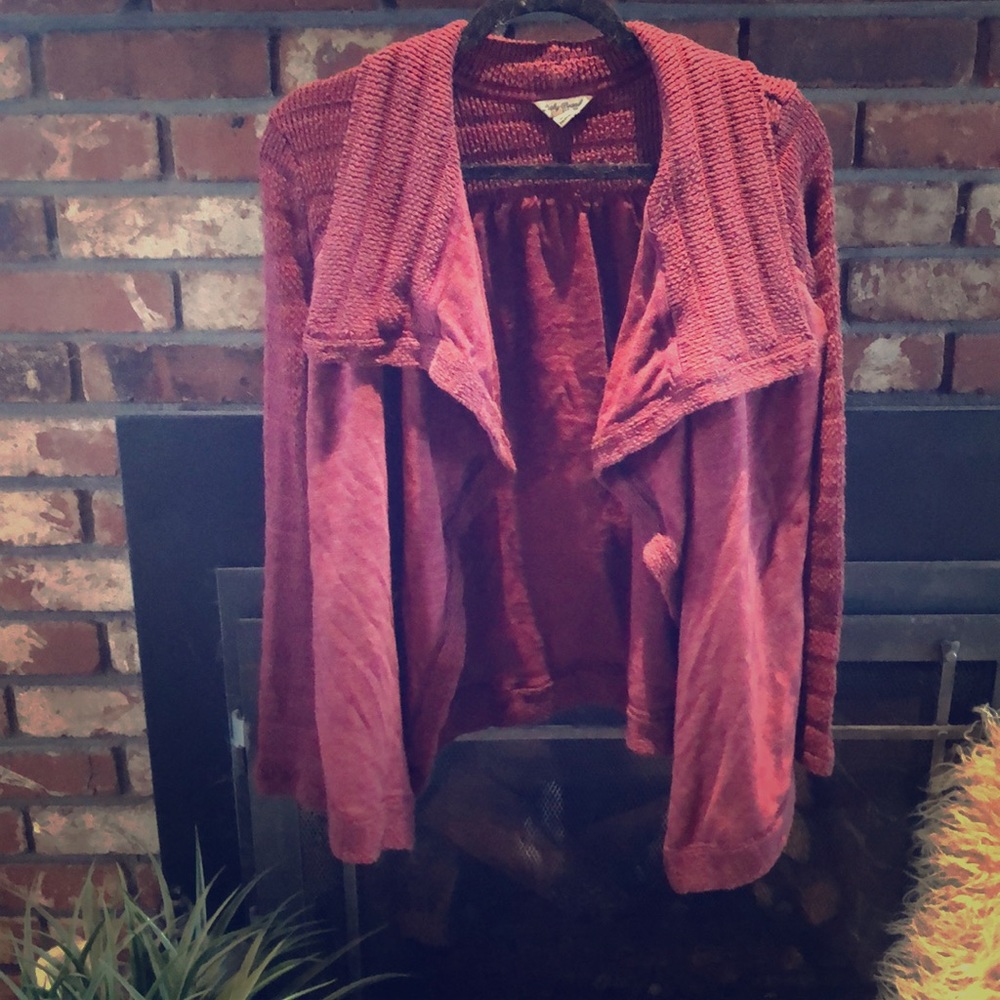 Lucky Brand Red Cardigan